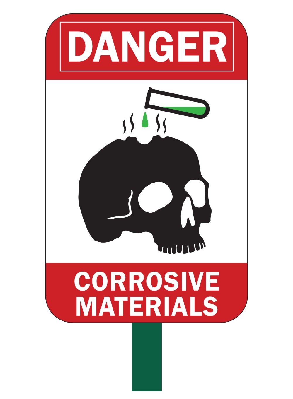 Corrosive Materials Sign