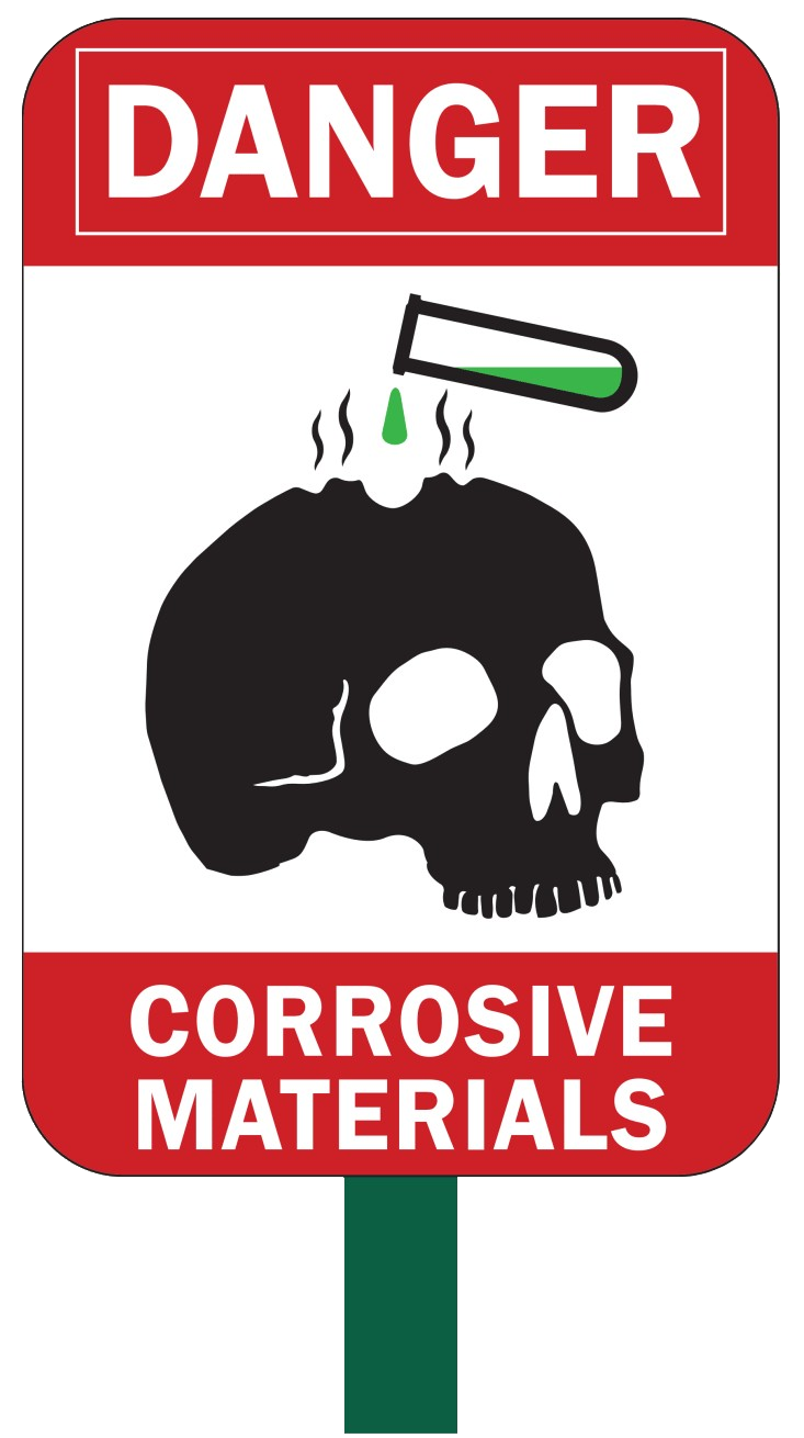 Corrosive Materials Sign