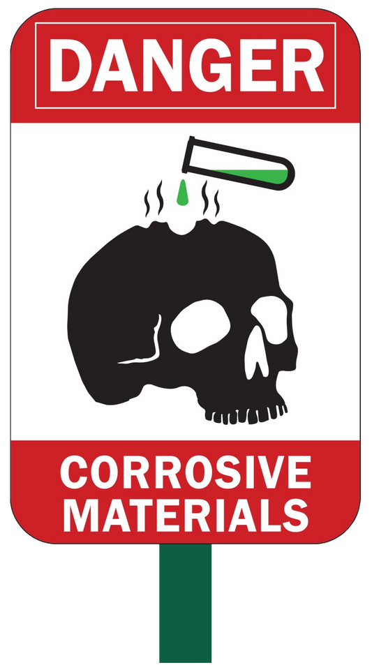 Corrosive Materials Sign